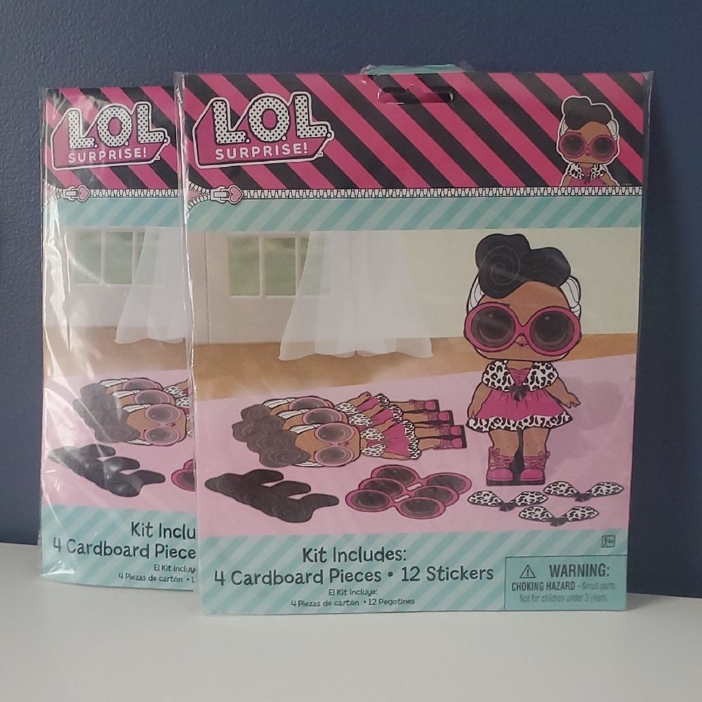 LOL Surprise “Together, 4 Eva!” Birthday Party Craft Kits – 8 Count Sealed